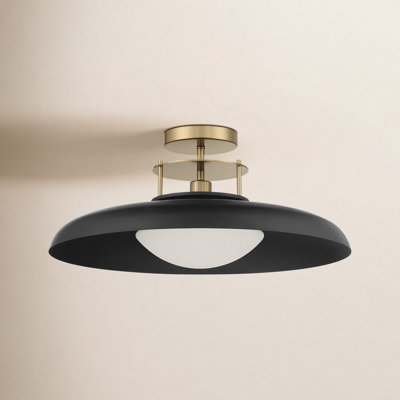 Birch Lane™ Jude 1-Light Ceiling Light In Matte Black With Warm